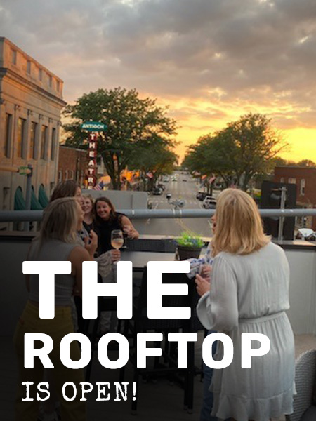 Rooftop at Rivalry Alehouse, restaurant with scenic dining in Antioch Illinois